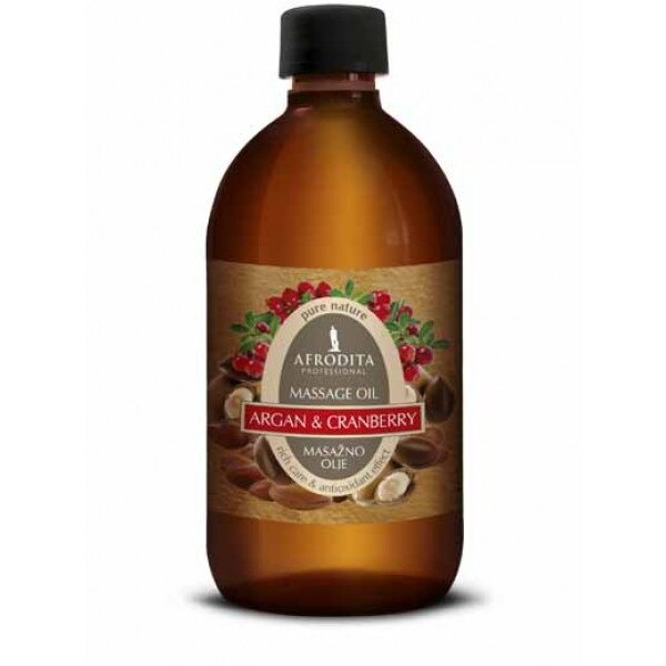 Ulei natural masaj argan si merisoare Cosmetica Afrodita 500 ml