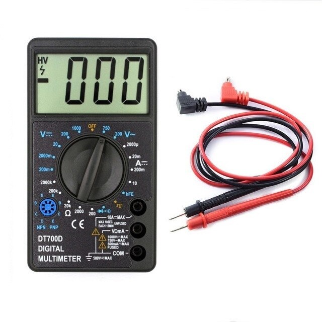 Multimetru digital LCD DT700D Protectie impotriva supraincarcarii