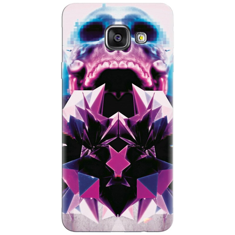 Husa silicon pentru Samsung Galaxy A7 2016, Abstract Framed Skull