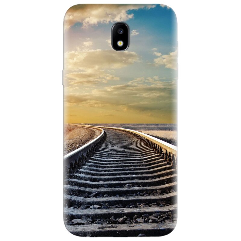 Husa silicon pentru Samsung Galaxy A7 2017, Railroad Horizon