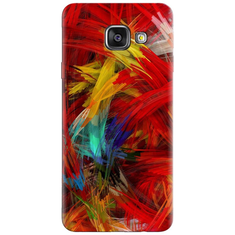 Husa silicon pentru Samsung Galaxy A7 2016, Colorful Digital Painting Strokes
