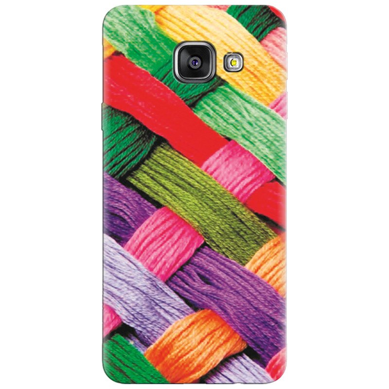 Husa silicon pentru Samsung Galaxy A7 2016, Colorful Woolen Art