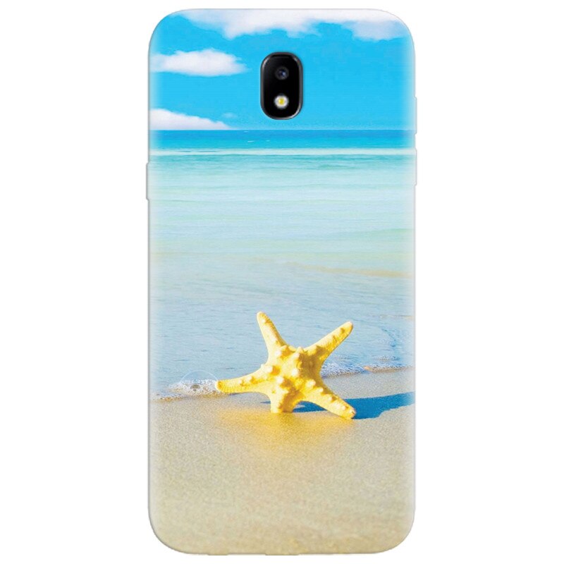 Husa silicon pentru Samsung Galaxy A7 2017, Starfish Beach