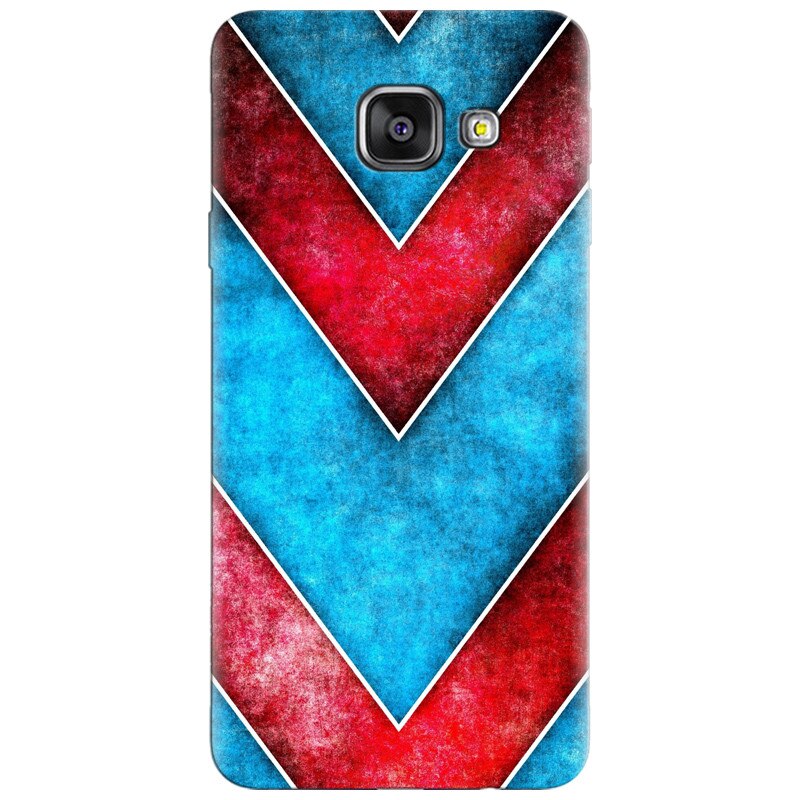 Husa silicon pentru Samsung Galaxy A7 2016, Blue And Red Abstract