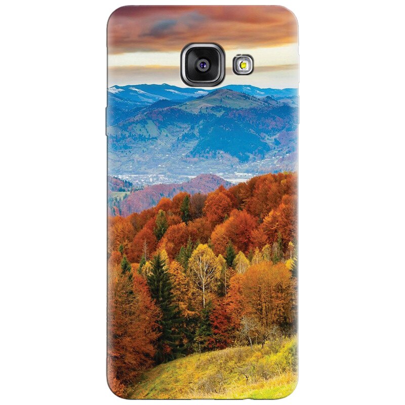 Husa silicon pentru Samsung Galaxy A7 2016, Autumn Mountain Fall Rusty Forest Colours