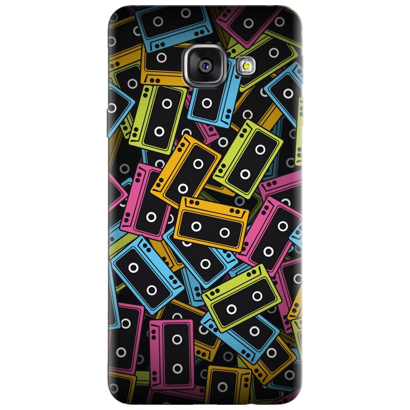 Husa silicon pentru Samsung Galaxy A7 2016, Audio Cassette Color Vector