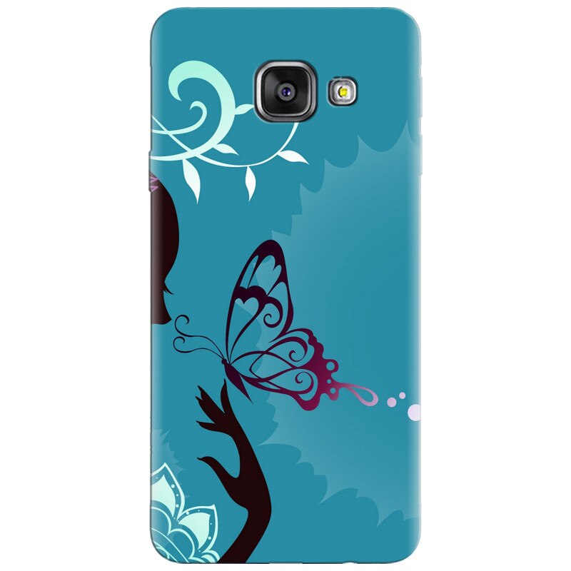 Husa silicon pentru Samsung Galaxy A7 2016, Blue Butterfly