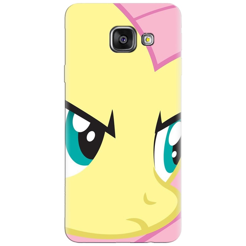Husa silicon pentru Samsung Galaxy A7 2016, Close Up Fluttershy My Little Pony Friendship Is Magic