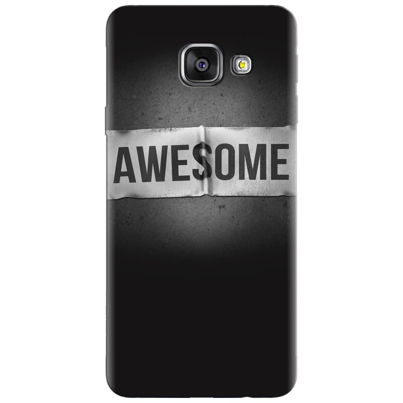 Husa silicon pentru Samsung Galaxy A7 2016, Awesome Label Dark