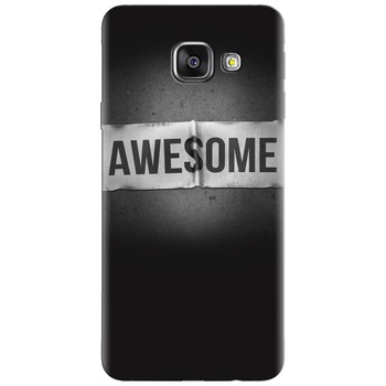 Husa silicon pentru Samsung Galaxy A7 2016, Awesome Label Dark Husa silicon pentru Samsung Galaxy A7 2016, Awesome Label Dark