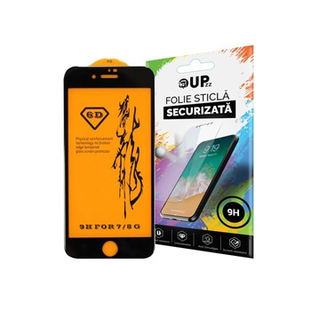 Folie 6d Full Cover Full Glue Upzz Pro Glass iPhone 7 / iPhone 8 Cu Adeziv Pe Toata Suprafata Foliei Negru Folie 6d Full Cover Full Glue Upzz Pro Glass iPhone 7 / iPhone 8 Cu Adeziv Pe Toata Suprafata Foliei Negru