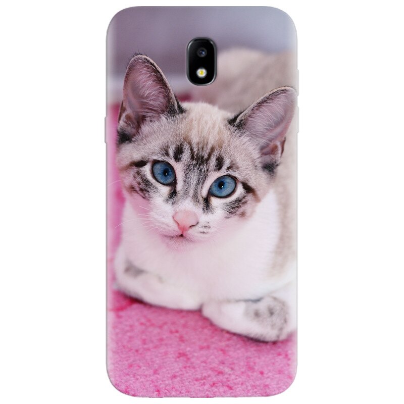 Husa silicon pentru Samsung Galaxy A7 2017, Siamese Kitty