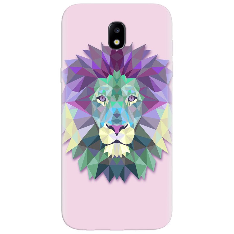 Husa silicon pentru Samsung Galaxy A7 2017, Polygon Lion