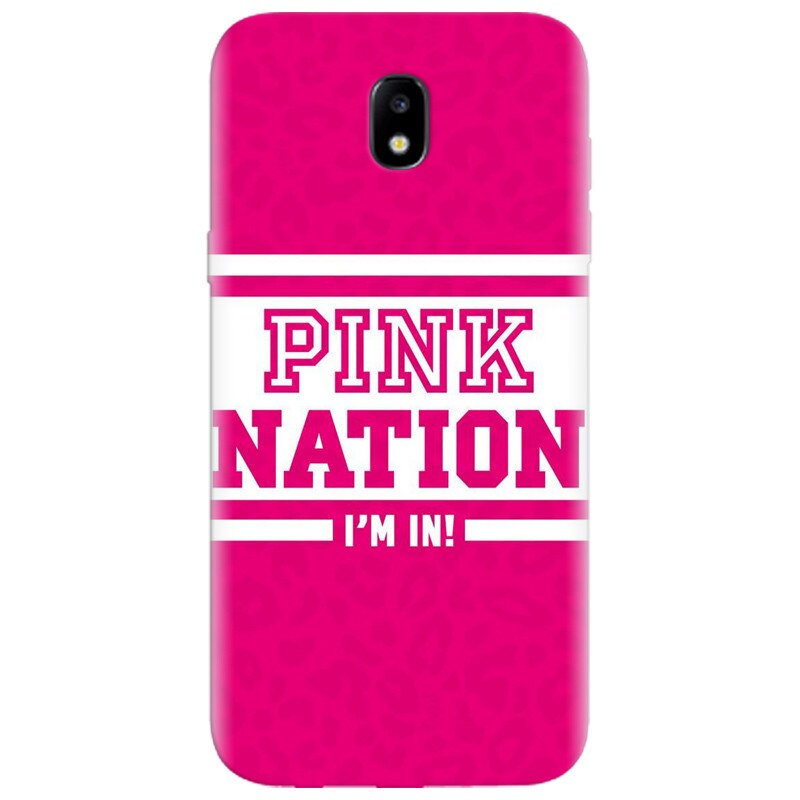 Husa silicon pentru Samsung Galaxy A7 2017, Pink Nation