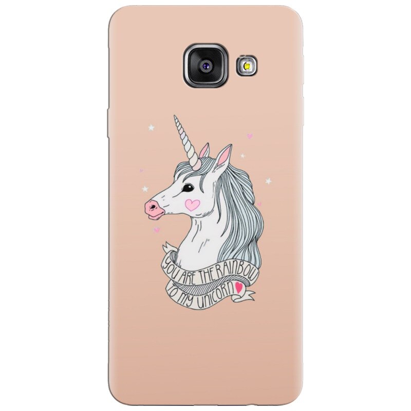 Husa silicon pentru Samsung Galaxy A7 2016, Cute Rose Gold