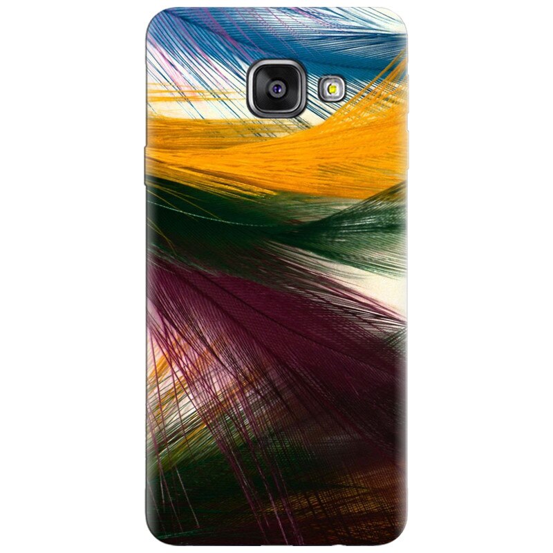 Husa silicon pentru Samsung Galaxy A7 2016, Colorful Peacock Feathers