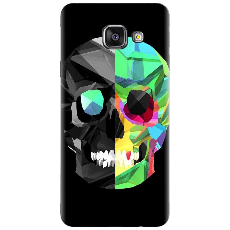 Husa silicon pentru Samsung Galaxy A7 2016, Colorful Skull