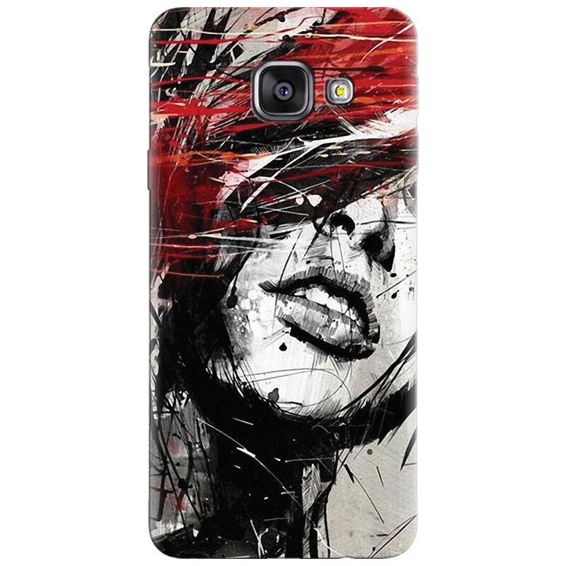 Husa silicon pentru Samsung Galaxy A7 2016, Byroglyphics Woman Drawing
