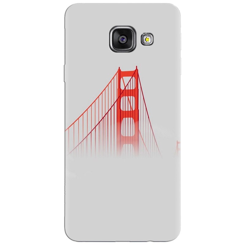 Husa silicon pentru Samsung Galaxy A7 2016, Red Bridge In Clouds