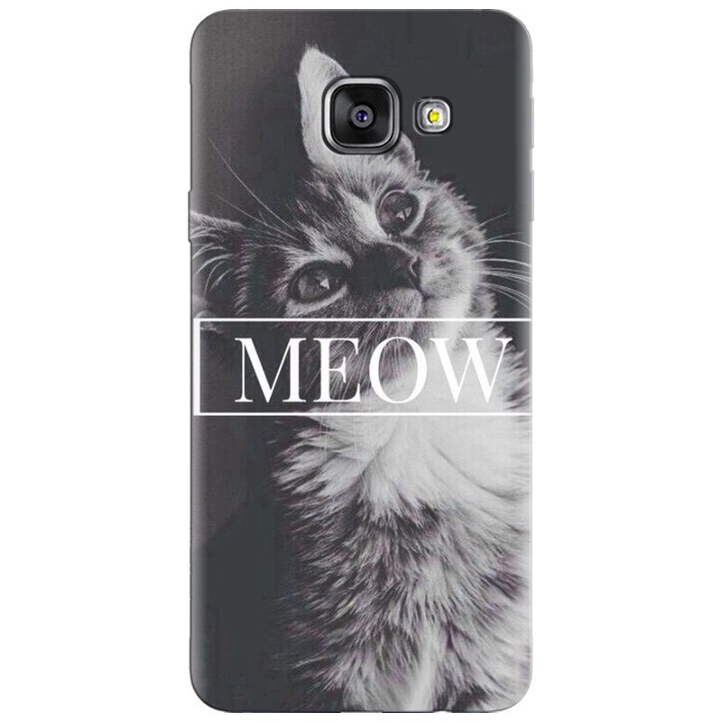 Husa silicon pentru Samsung Galaxy A7 2016, Meow Cute Cat