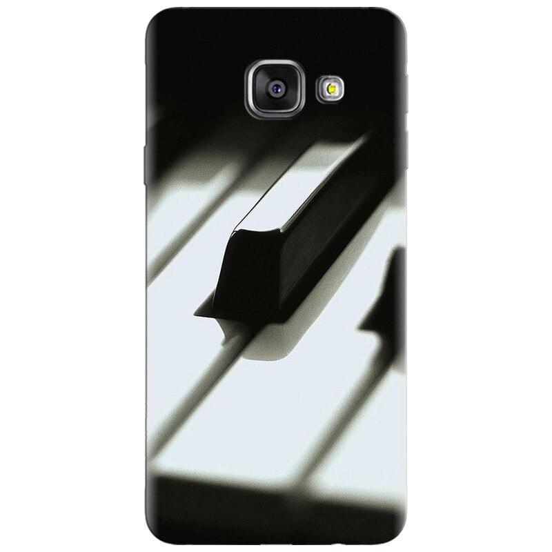 Husa silicon pentru Samsung Galaxy A7 2016, Piano Key Close Up Macro