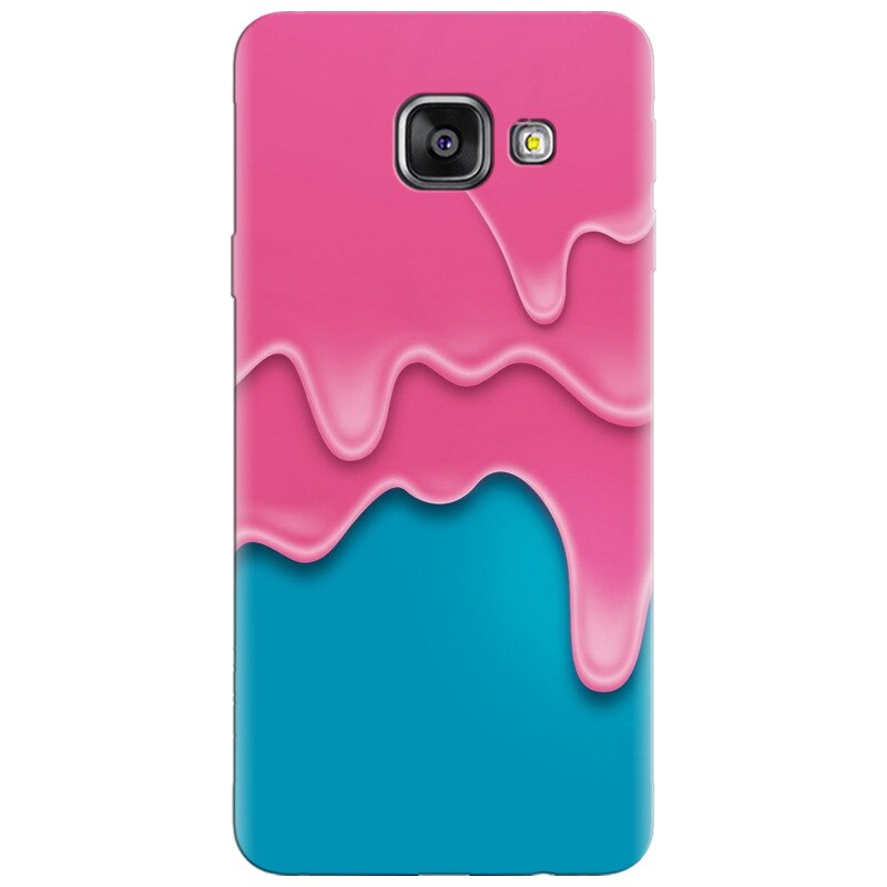 Husa silicon pentru Samsung Galaxy A7 2016, Pink Liquid Dripping