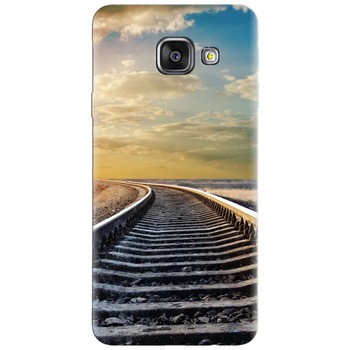 Husa silicon pentru Samsung Galaxy A7 2016, Railroad Horizon Husa silicon pentru Samsung Galaxy A7 2016, Railroad Horizon