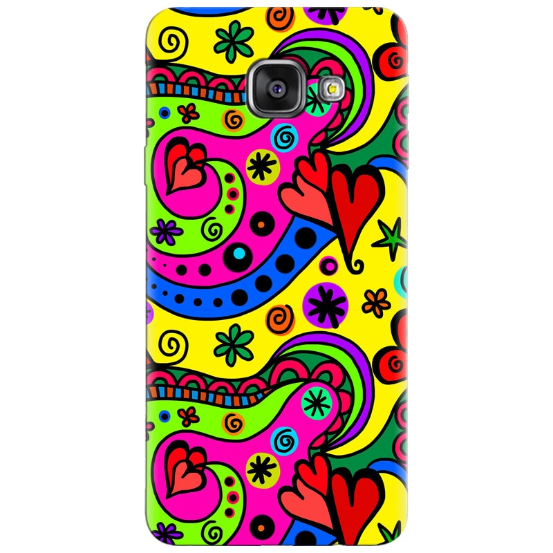Husa silicon pentru Samsung Galaxy A7 2016, Heart Color