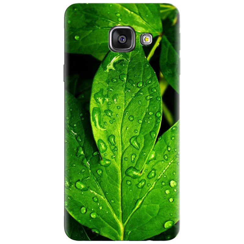 Husa silicon pentru Samsung Galaxy A7 2016, Leaves And Dew