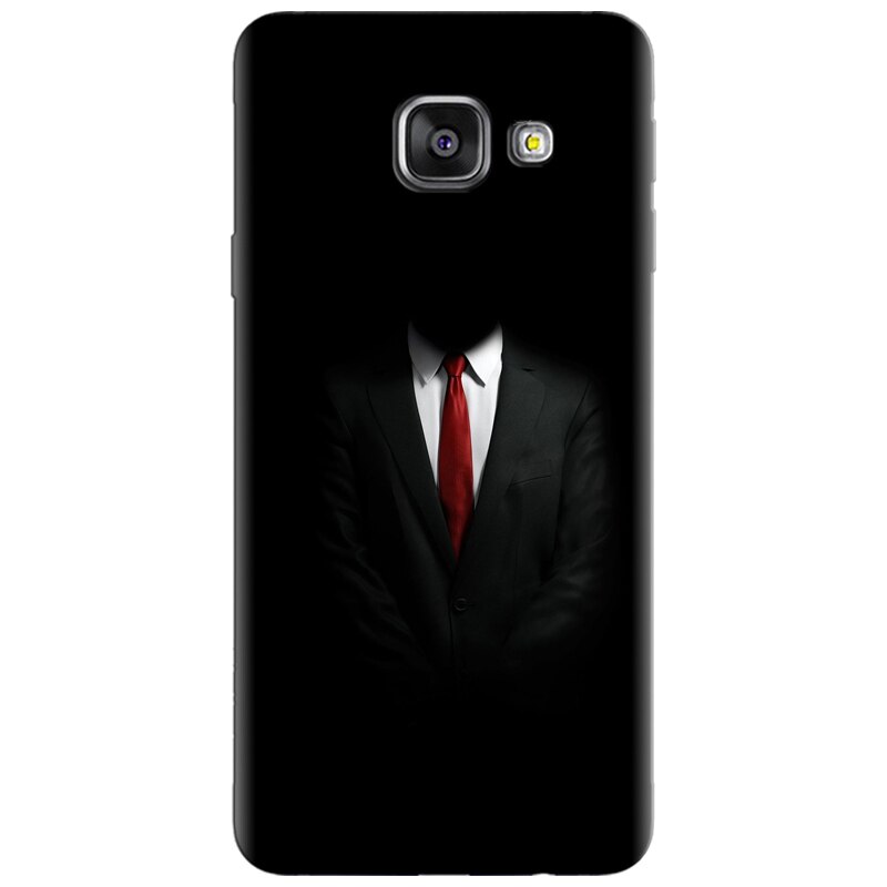 Husa silicon pentru Samsung Galaxy A7 2016, Mystery Man In Suit