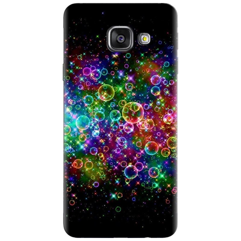 Husa silicon pentru Samsung Galaxy A7 2016, Rainbow Colored Soap Bubbles