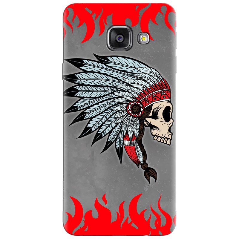 Husa silicon pentru Samsung Galaxy A7 2016, Indian Skull