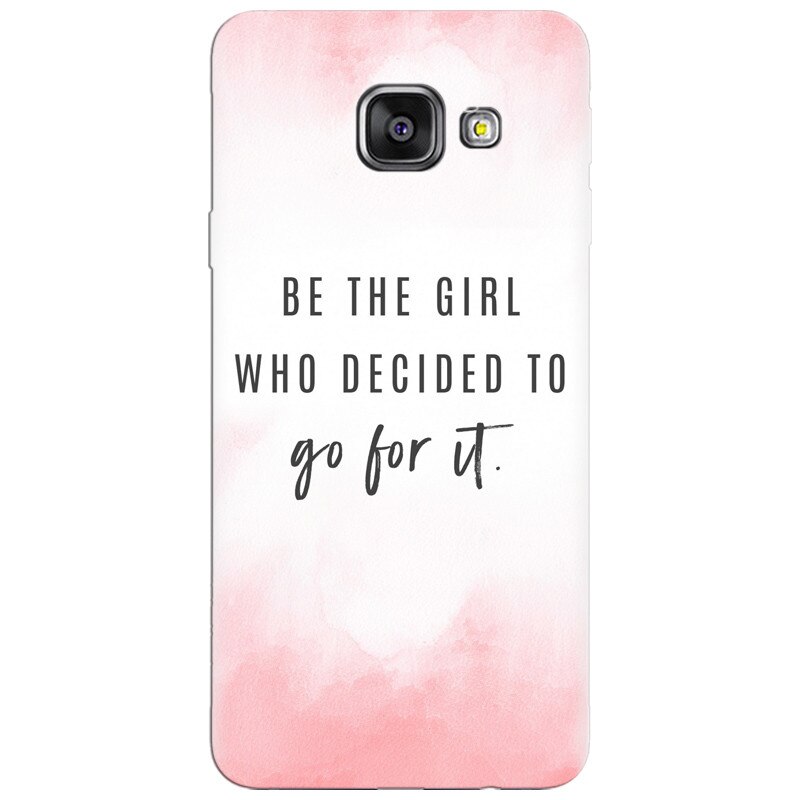 Husa silicon pentru Samsung Galaxy A7 2016, Quotes Pink