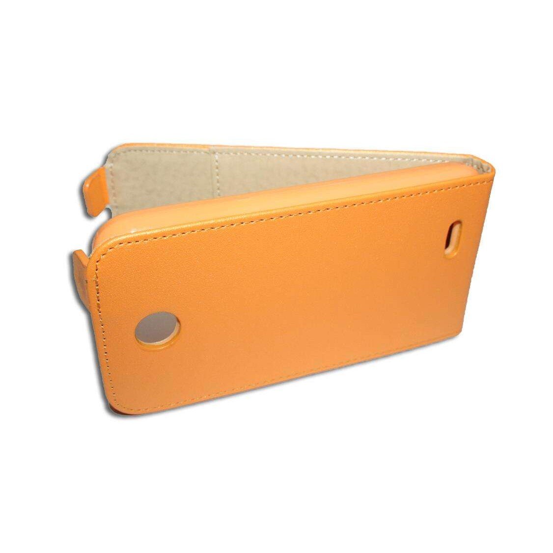 Husa HTC Desire 310 din piele ECO model POCKET de culoare orange
