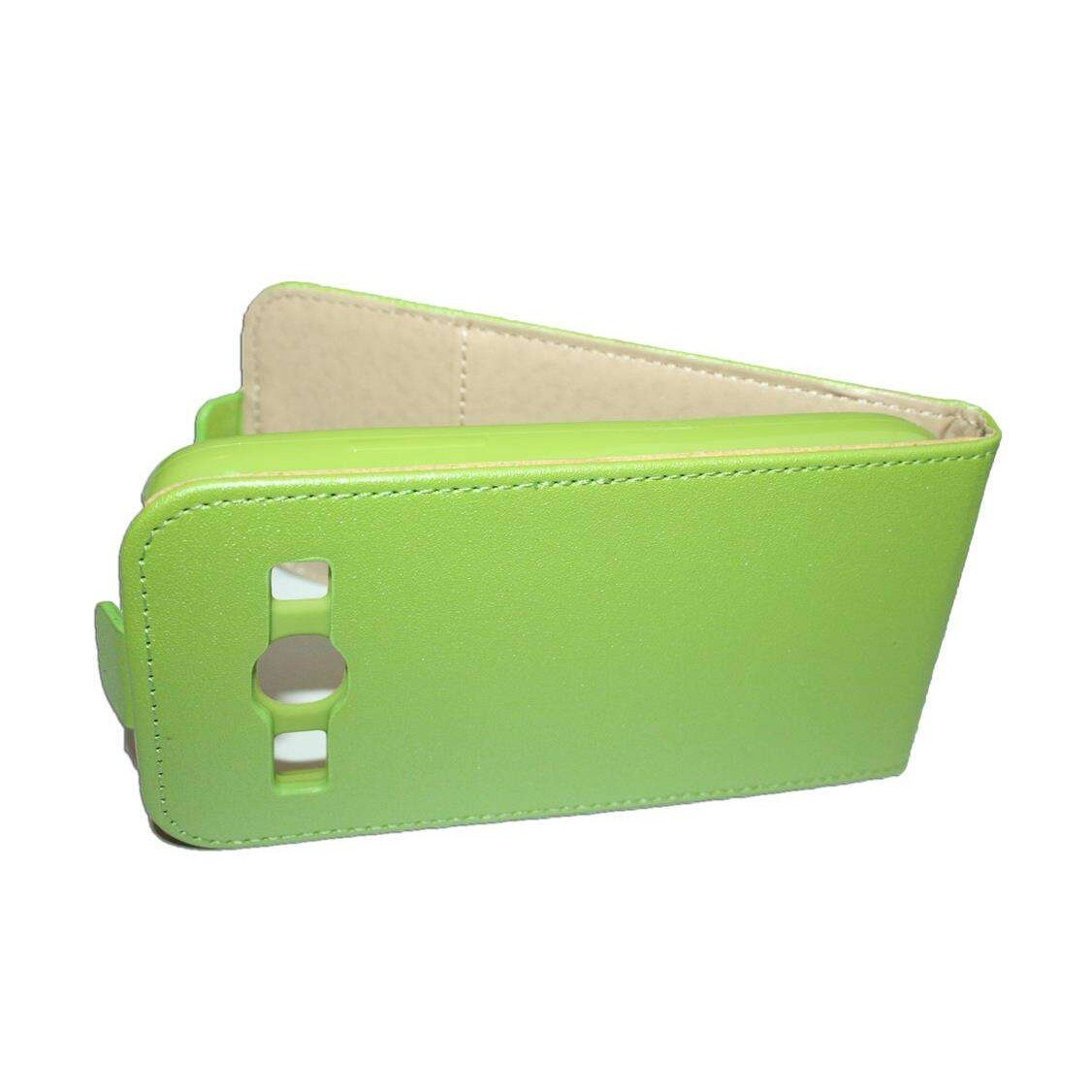 Husa Samsung Galaxy Core Plus G3500 model SLIM POCKET din Piele ECO culoare verde