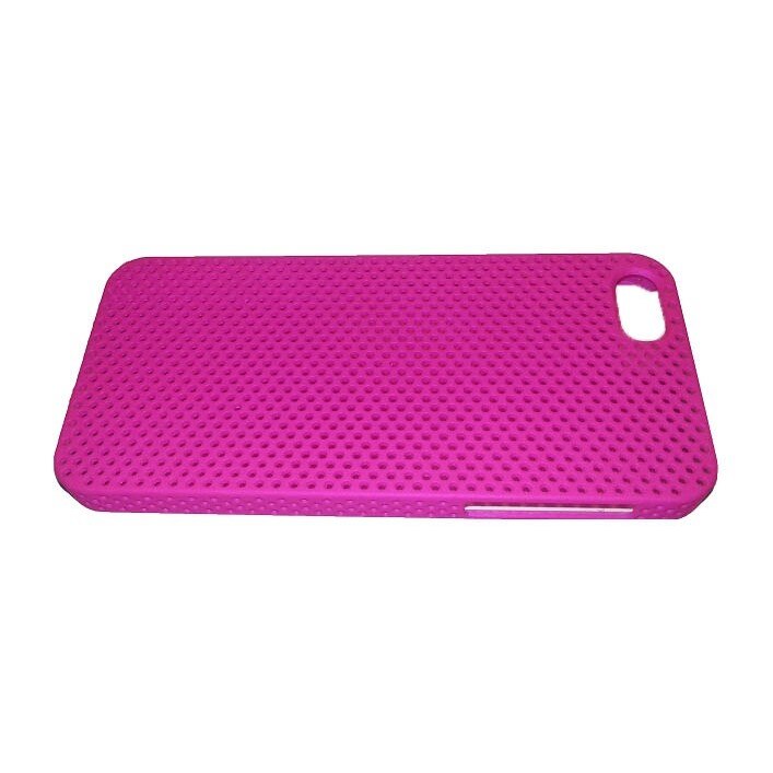 Husa Iphone 5 din Plastic Model Mesh Culoare Fuchsia
