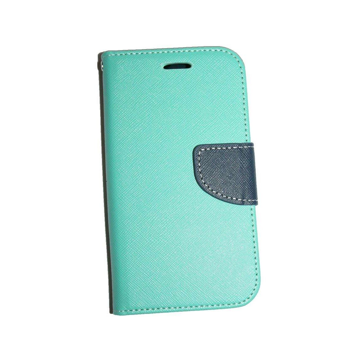 Husa Iphone 6 - Fancy - piele ECO - culoare Verde Turcoaz-Albastru