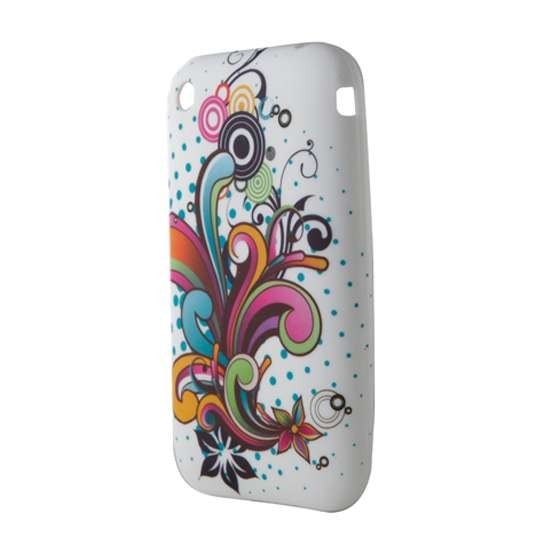 Husa Iphone 3 din Silicon Model Disco Culoare Alba