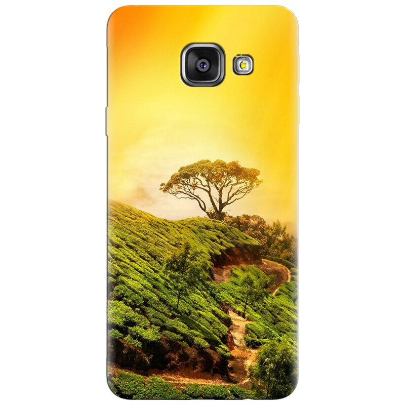 Husa silicon pentru Samsung Galaxy A7 2016, Hill Top Tree Golden Light