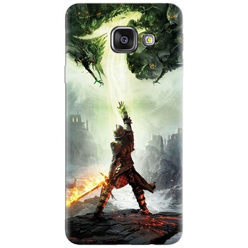 Husa silicon pentru Samsung Galaxy A7 2016, Green Dragon Husa silicon pentru Samsung Galaxy A7 2016, Green Dragon