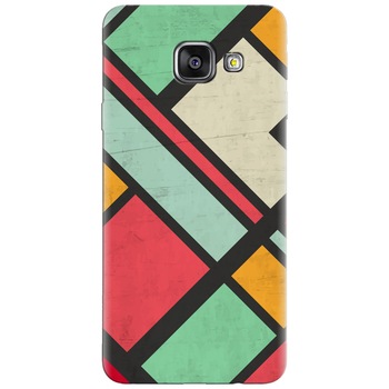 Husa silicon pentru Samsung Galaxy A7 2016, Retro Grunge Husa silicon pentru Samsung Galaxy A7 2016, Retro Grunge