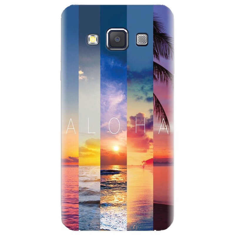 Husa silicon pentru Samsung Galaxy A7, Aloha Summer Stripes