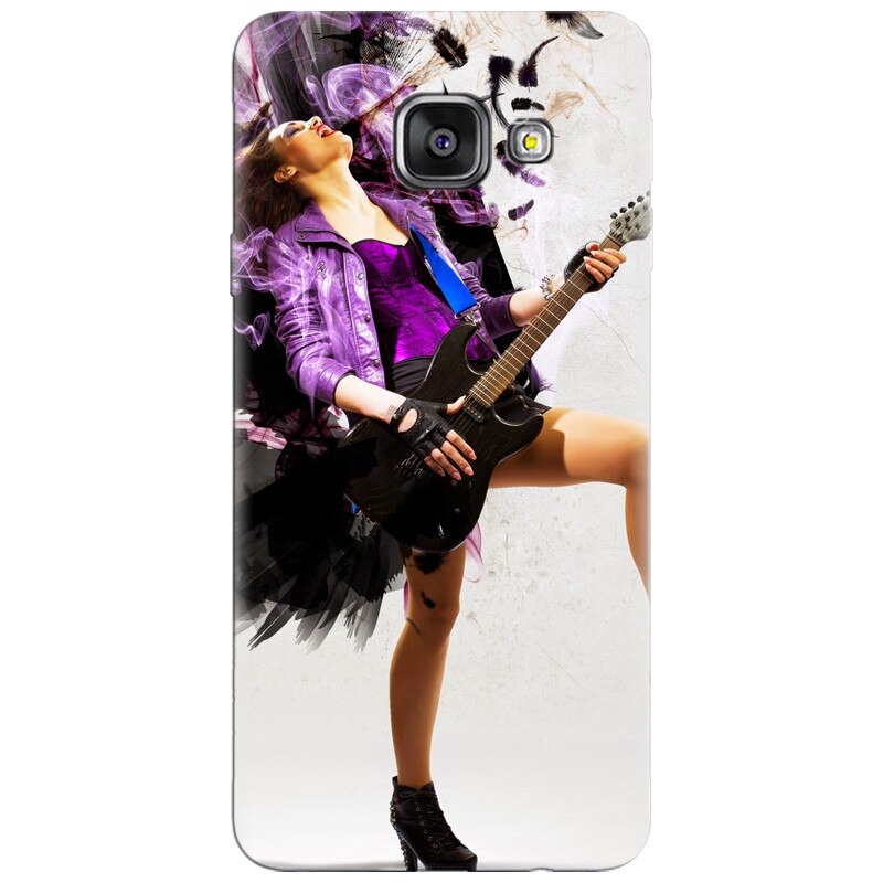 Husa silicon pentru Samsung Galaxy A7 2016, Rock Music Girl