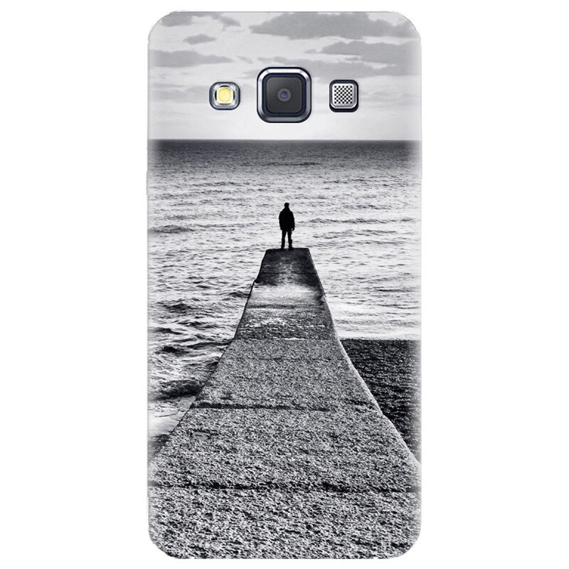 Husa silicon pentru Samsung Galaxy A7, Abstract Dock Man Grey