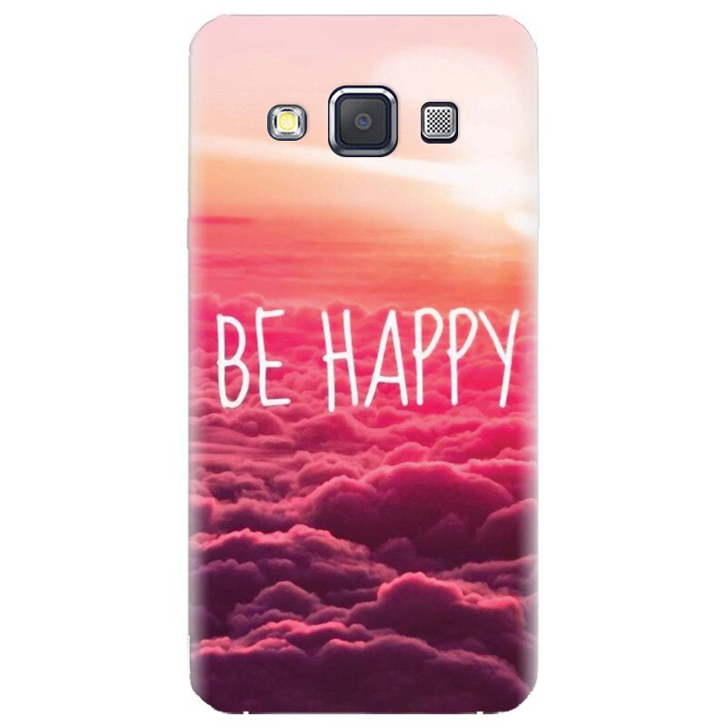 Husa silicon pentru Samsung Galaxy A7, Be Happy Puffy Clouds