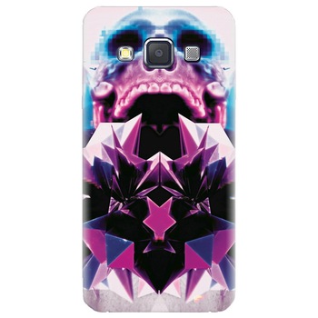 Husa silicon pentru Samsung Galaxy A7, Abstract Framed Skull Husa silicon pentru Samsung Galaxy A7, Abstract Framed Skull
