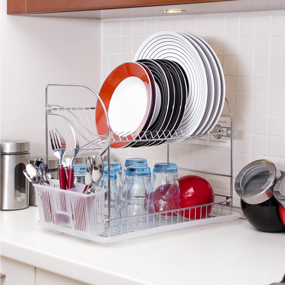 Suport de vase TEKNO TEL KB 002, 2 nivele, Crom