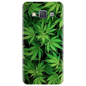 Husa silicon pentru Samsung Galaxy A7, Green Leaf Pattern Husa silicon pentru Samsung Galaxy A7, Green Leaf Pattern