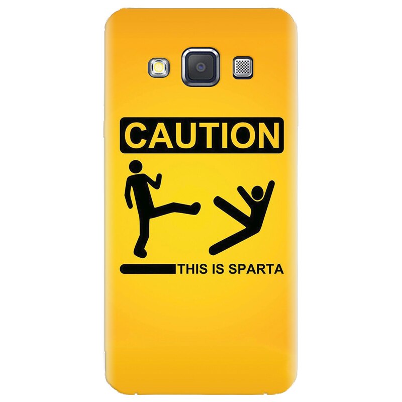 Husa silicon pentru Samsung Galaxy A7, This Is Sparta Funny Illustration