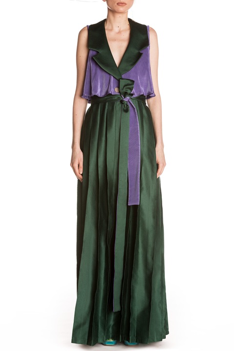 Pardesiu Pleats Please 2, NITA SAO, Verde, S